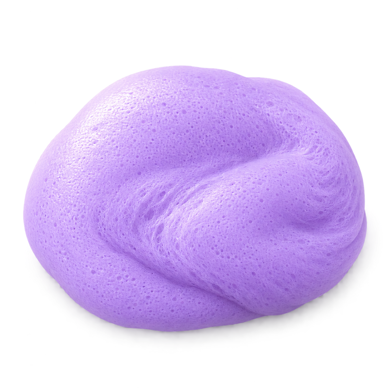 Illustrated lilac Fluffy slime with soft pillowy folds